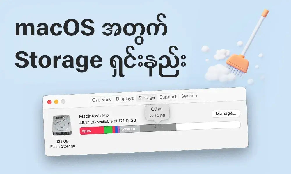 macOS အတွက် Storage ရှင်းနည်း