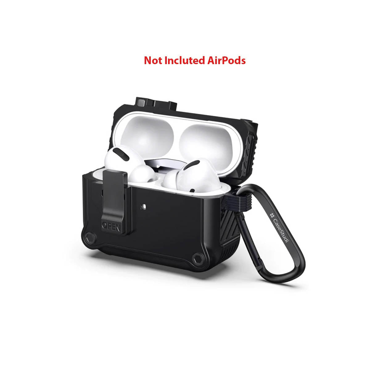 Case Studi Airpods Impact Case for AirPods Pro 2 (White & Black) - XtraSure | Apple Authorized Reseller in Myanmar