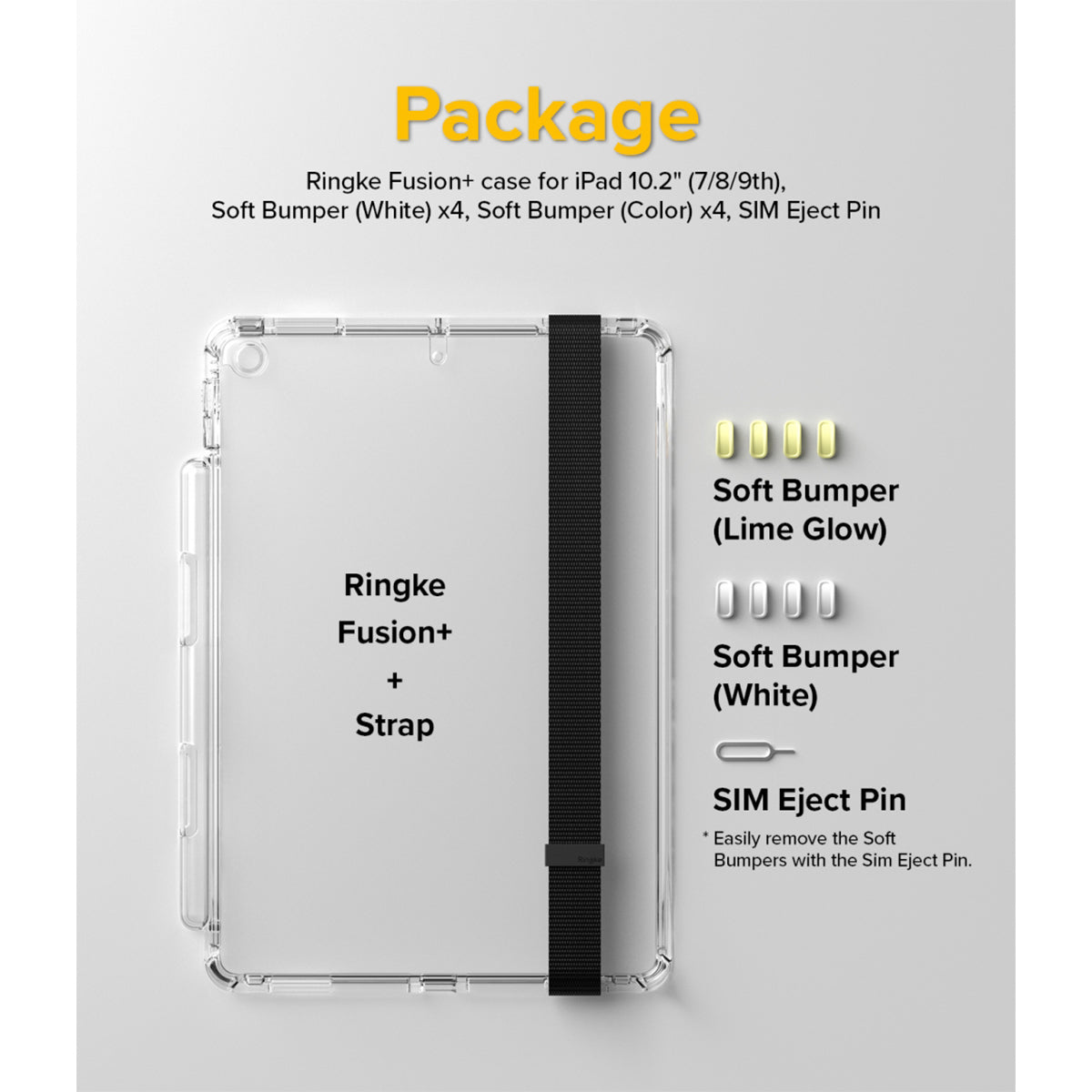 Ringke Fusion+ Clear Case for iPad 9th Gen (10.2″/7/8) - XtraSure | Apple Authorized Reseller in Myanmar