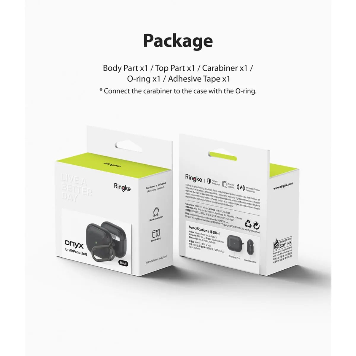Ringke Onyx Case For AirPods 3 - XtraSure | Apple Authorized Reseller in Myanmar