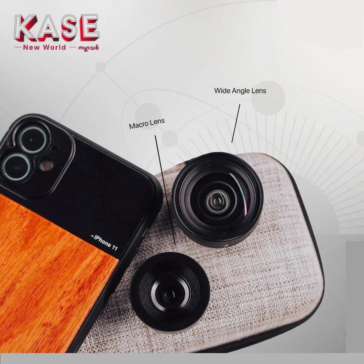 Kase Phone Lens (2 in 1) - XtraSure | Apple Authorized Reseller in Myanmar