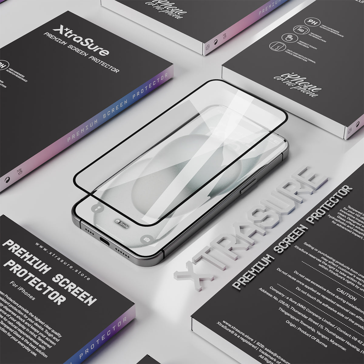 XtraSure iPhone or No Phone Tempered Glass