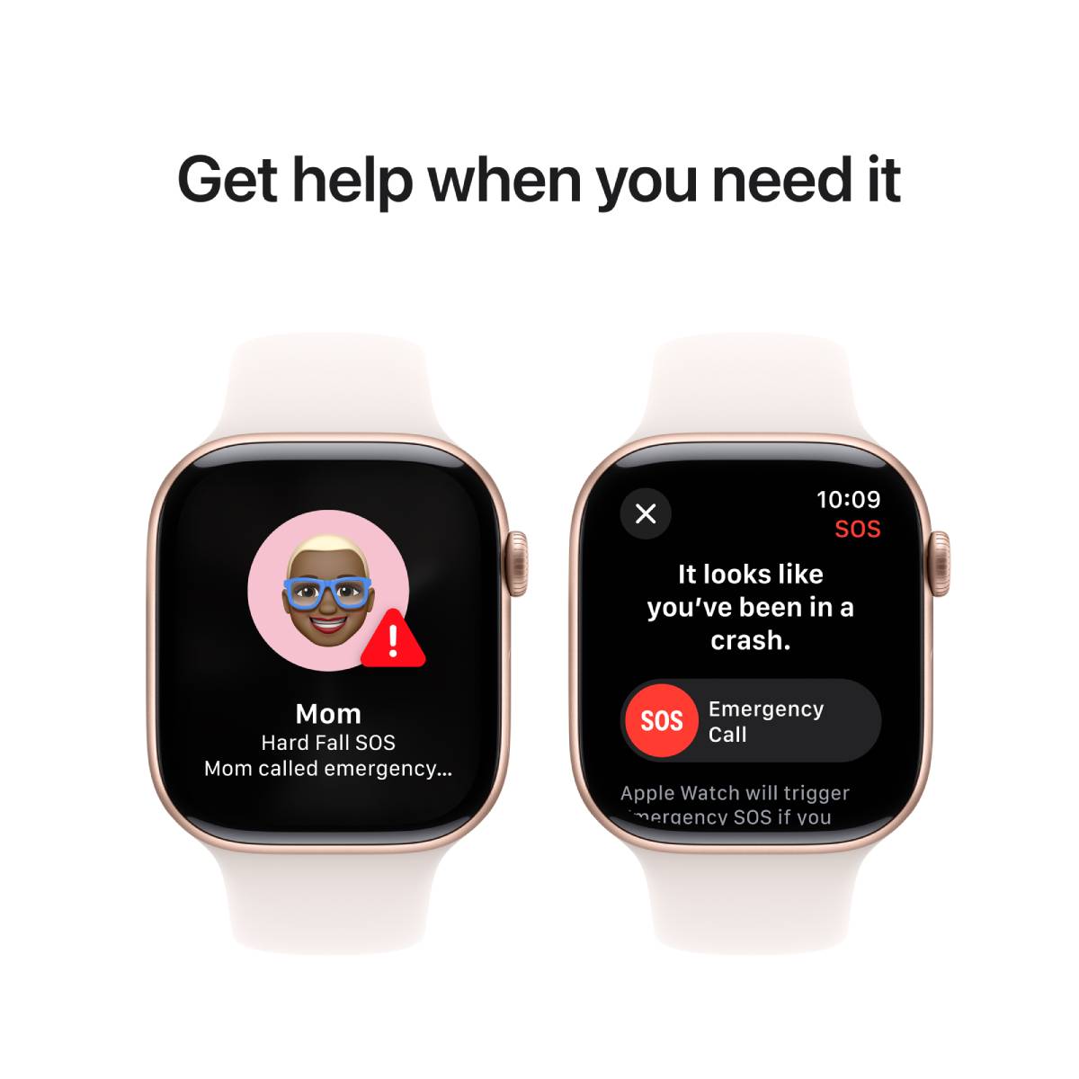 Apple Watch Series 10 GPS, 42 mm Rose Gold Aluminium Case with Light Blush Sport Band – MWWH3 (S/M)
