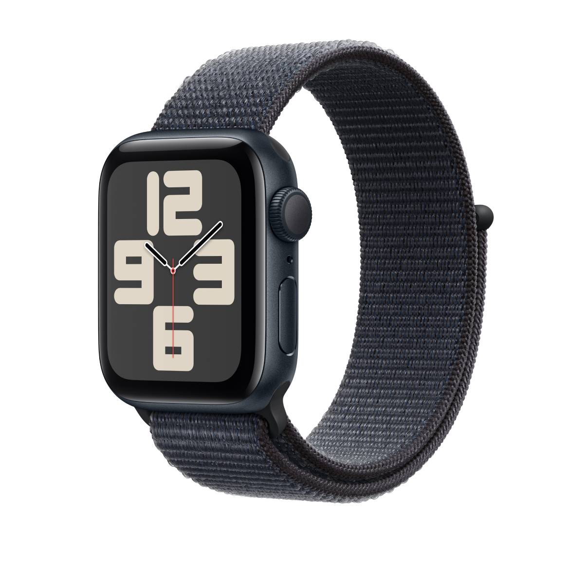 Apple Watch Series SE 2nd Gen GPS, 44mm Midnight Aluminium Case with Ink Sport Loop – MXEP3 (2024)