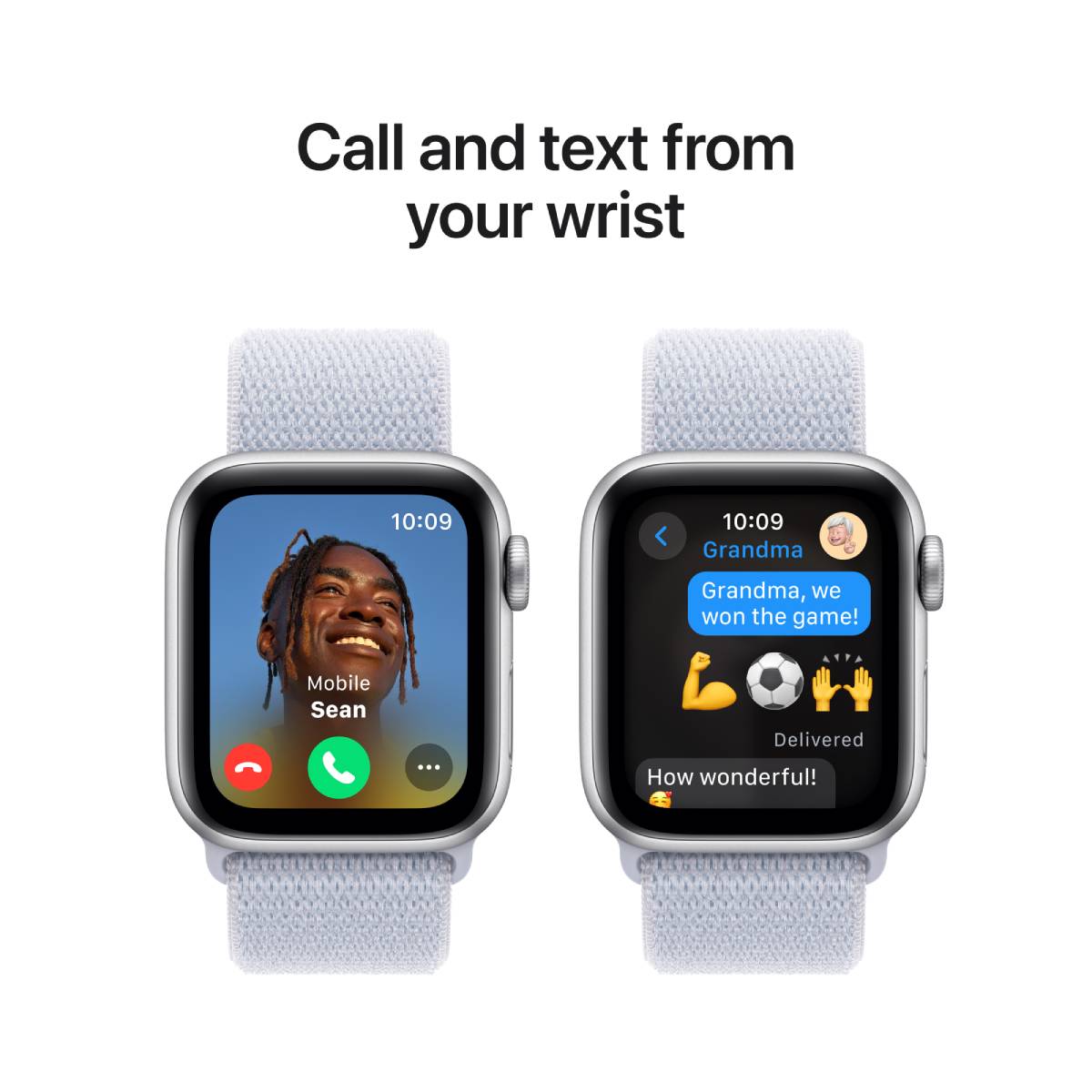 Apple Watch Series SE 2nd Gen GPS, 40mm Silver Aluminium Case with Blue Cloud Sport Loop – MXEE3 (2024) - XtraSure | Apple Authorized Reseller in Myanmar