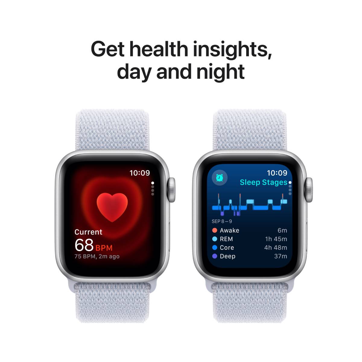 Apple Watch Series SE 2nd Gen GPS, 40mm Silver Aluminium Case with Blue Cloud Sport Loop – MXEE3 (2024) - XtraSure | Apple Authorized Reseller in Myanmar