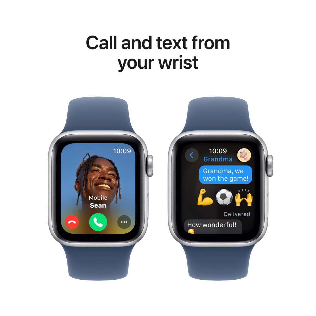 Apple Watch Series SE 2nd Gen GPS, 40mm Silver Aluminium Case with Denim Sport Band – MXED3 (M/L) 2024 - XtraSure | Apple Authorized Reseller in Myanmar