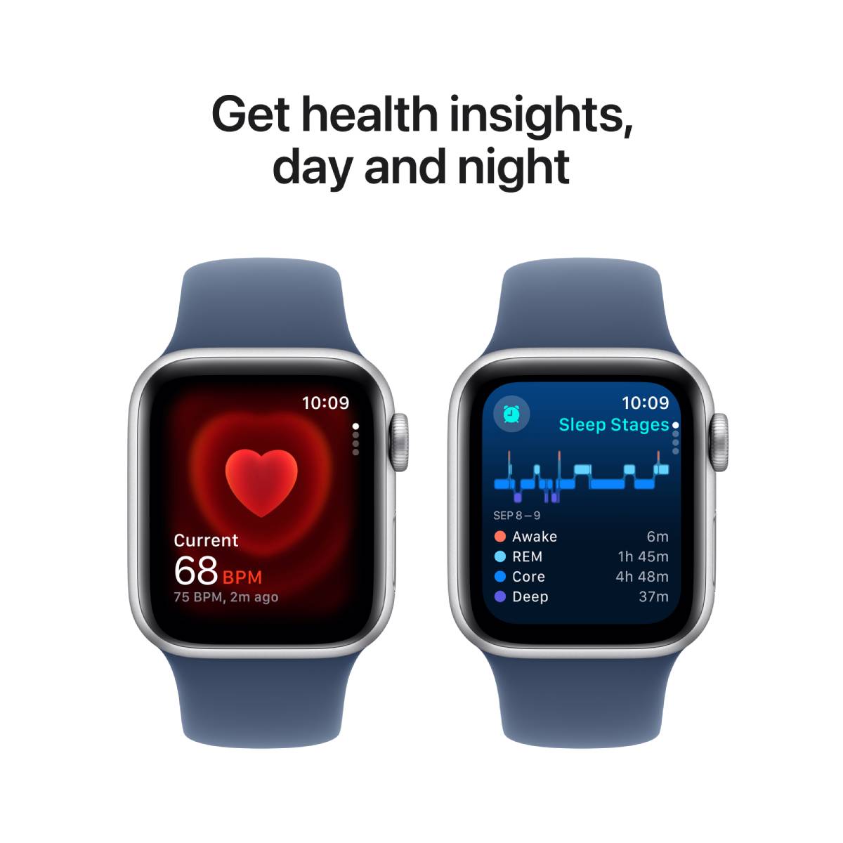 Apple Watch Series SE 2nd Gen GPS, 40mm Silver Aluminium Case with Denim Sport Band – MXED3 (M/L) 2024 - XtraSure | Apple Authorized Reseller in Myanmar