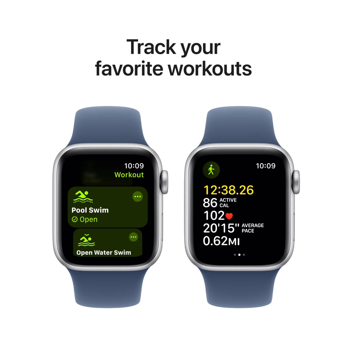 Apple Watch Series SE 2nd Gen GPS, 40mm Silver Aluminium Case with Denim Sport Band – MXED3 (M/L) 2024 - XtraSure | Apple Authorized Reseller in Myanmar