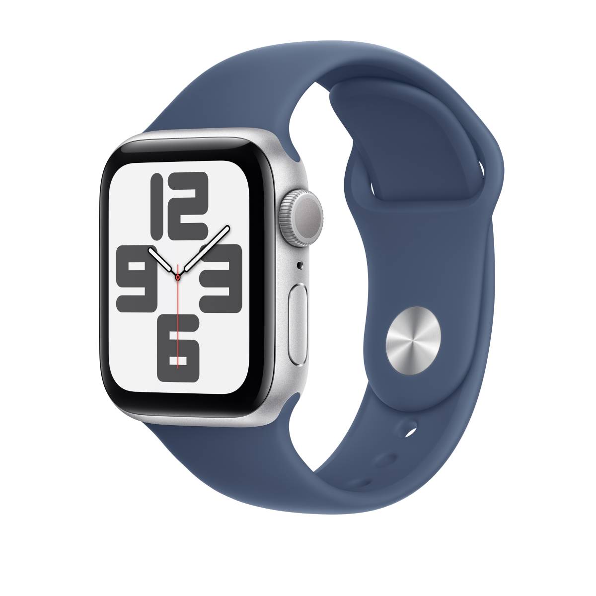 Apple Watch Series SE 2nd Gen GPS, 40mm Silver Aluminium Case with Denim Sport Band – MXED3 (M/L) 2024 - XtraSure | Apple Authorized Reseller in Myanmar