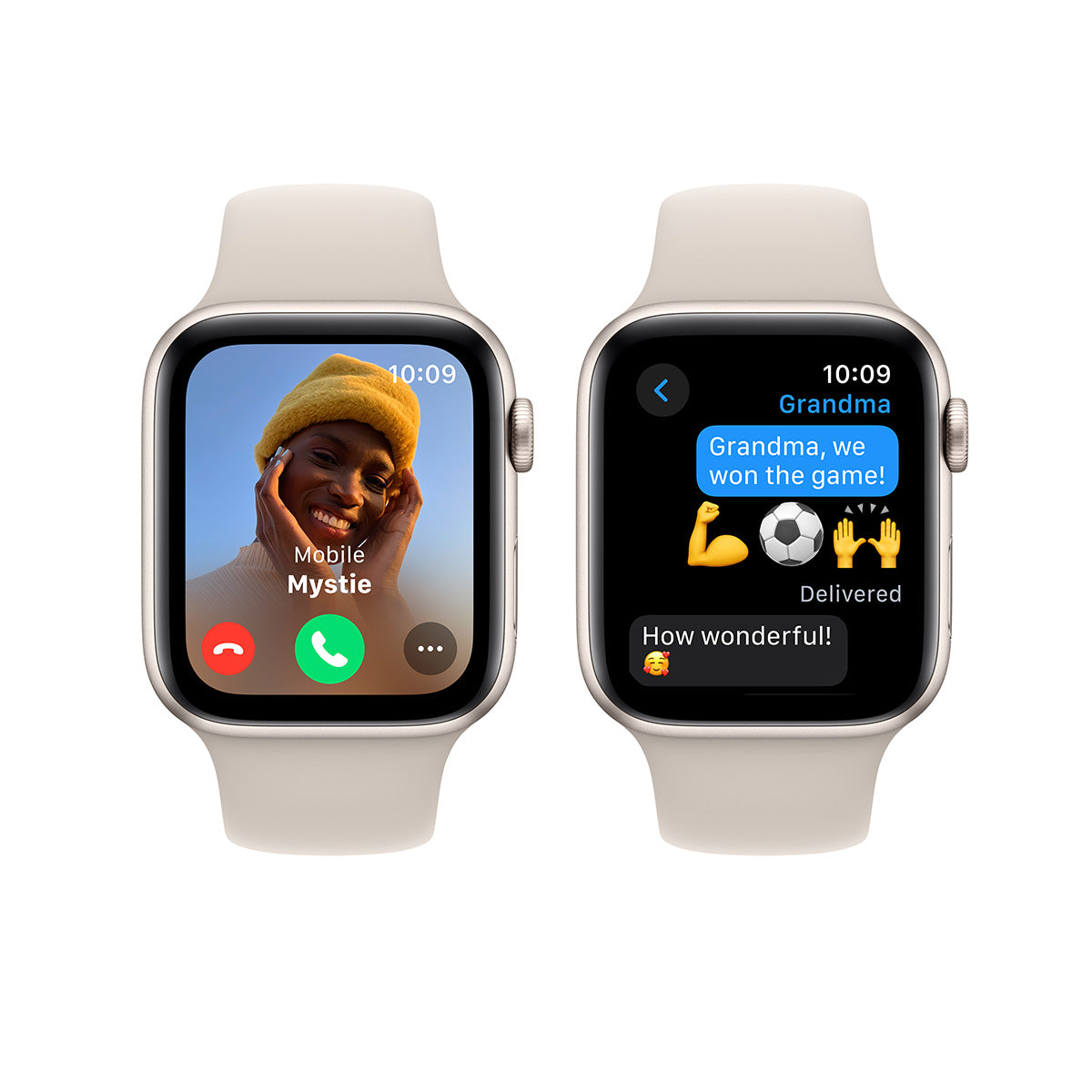 Apple Watch Series SE 2nd Gen GPS, 40mm Starlight Aluminium Case with Starlight Sport Band – MXEF3 (S/M) 2024