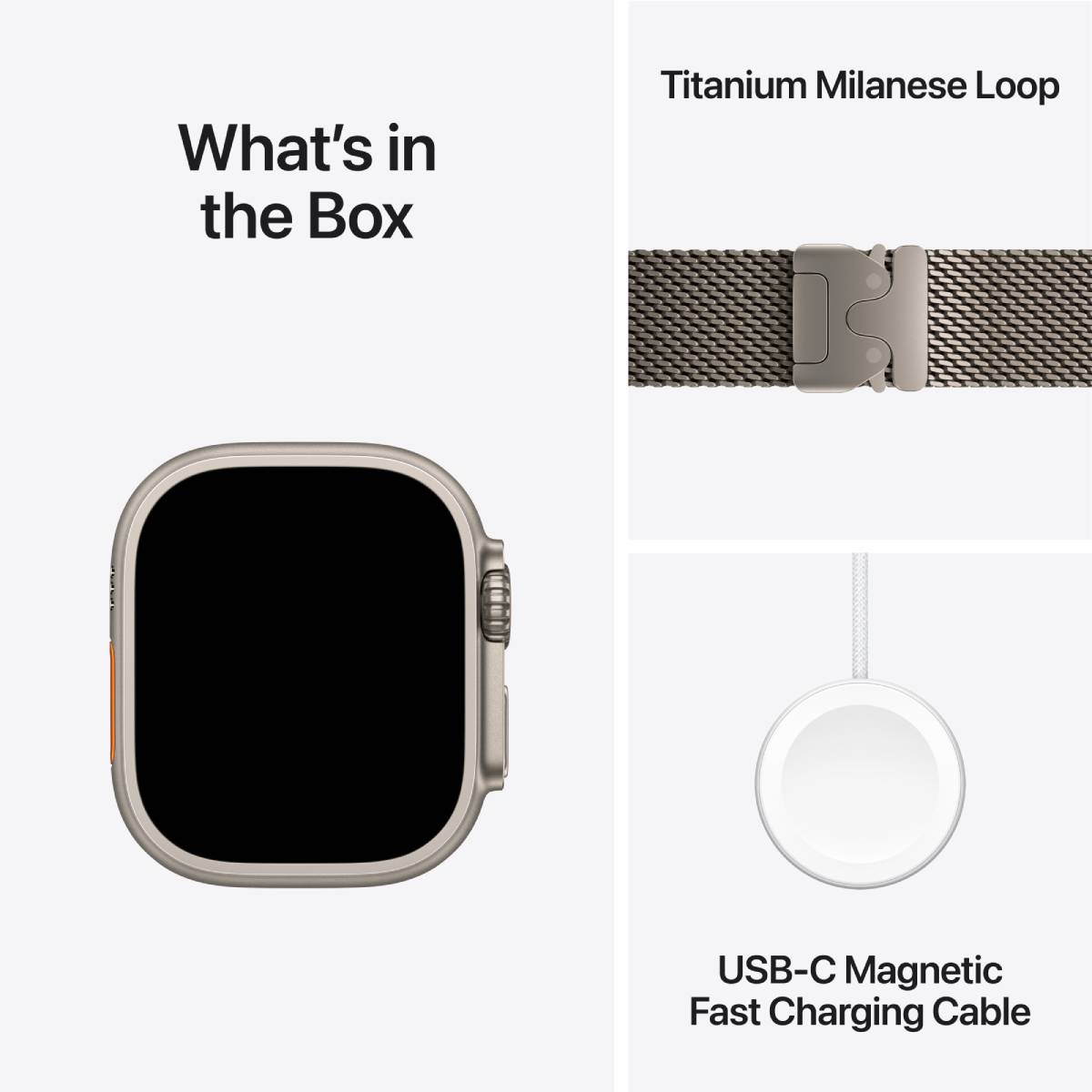 Apple Watch Ultra 2 GPS + Cellular, 49mm Natural Titanium Case with Natural Titanium Milanese Loop – MX5R3 (M) - XtraSure | Apple Authorized Reseller in Myanmar