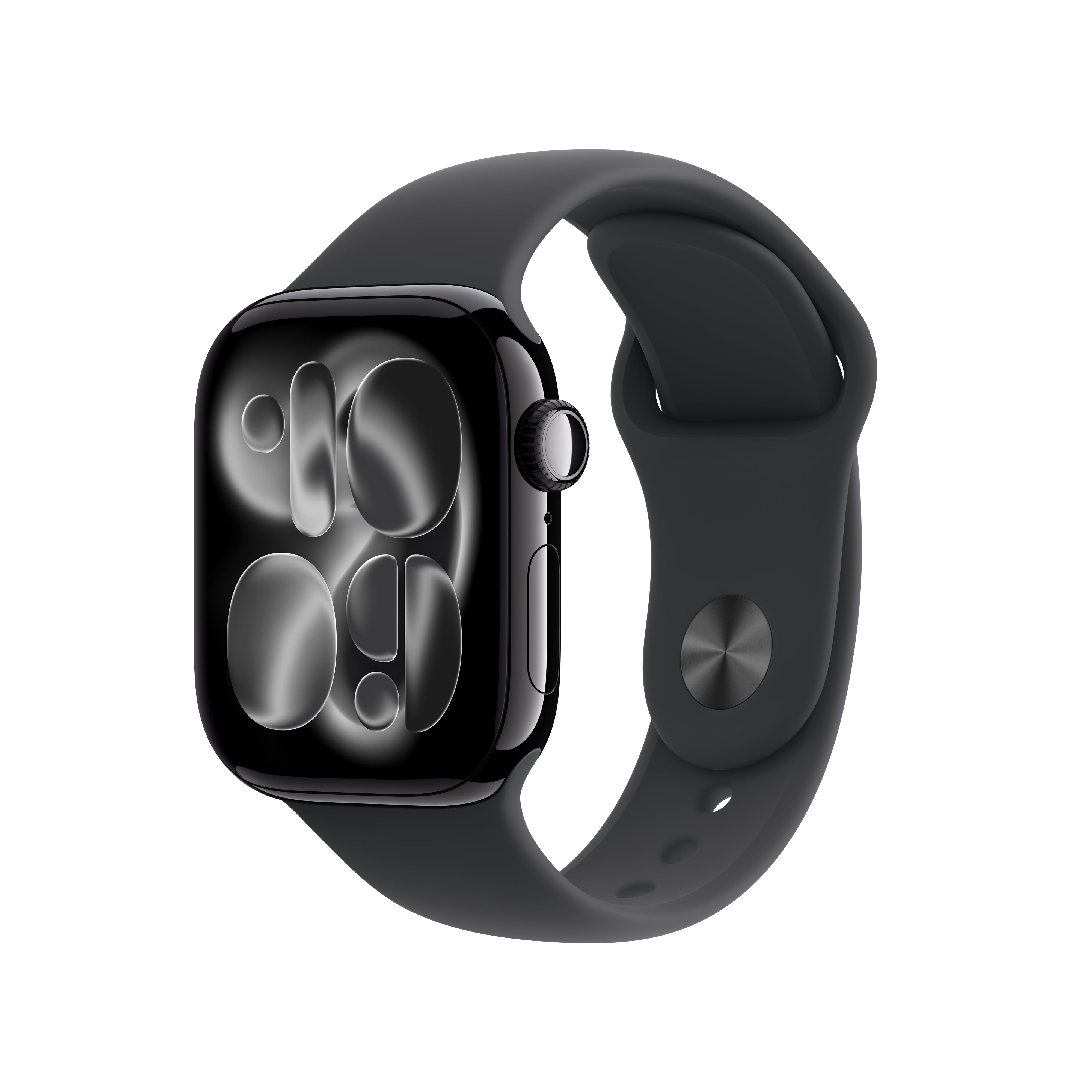 Apple Watch Series 11 GPS, 42 mm Jet Black Aluminium Case with Black Sport Band – MEQT4 (S/M)