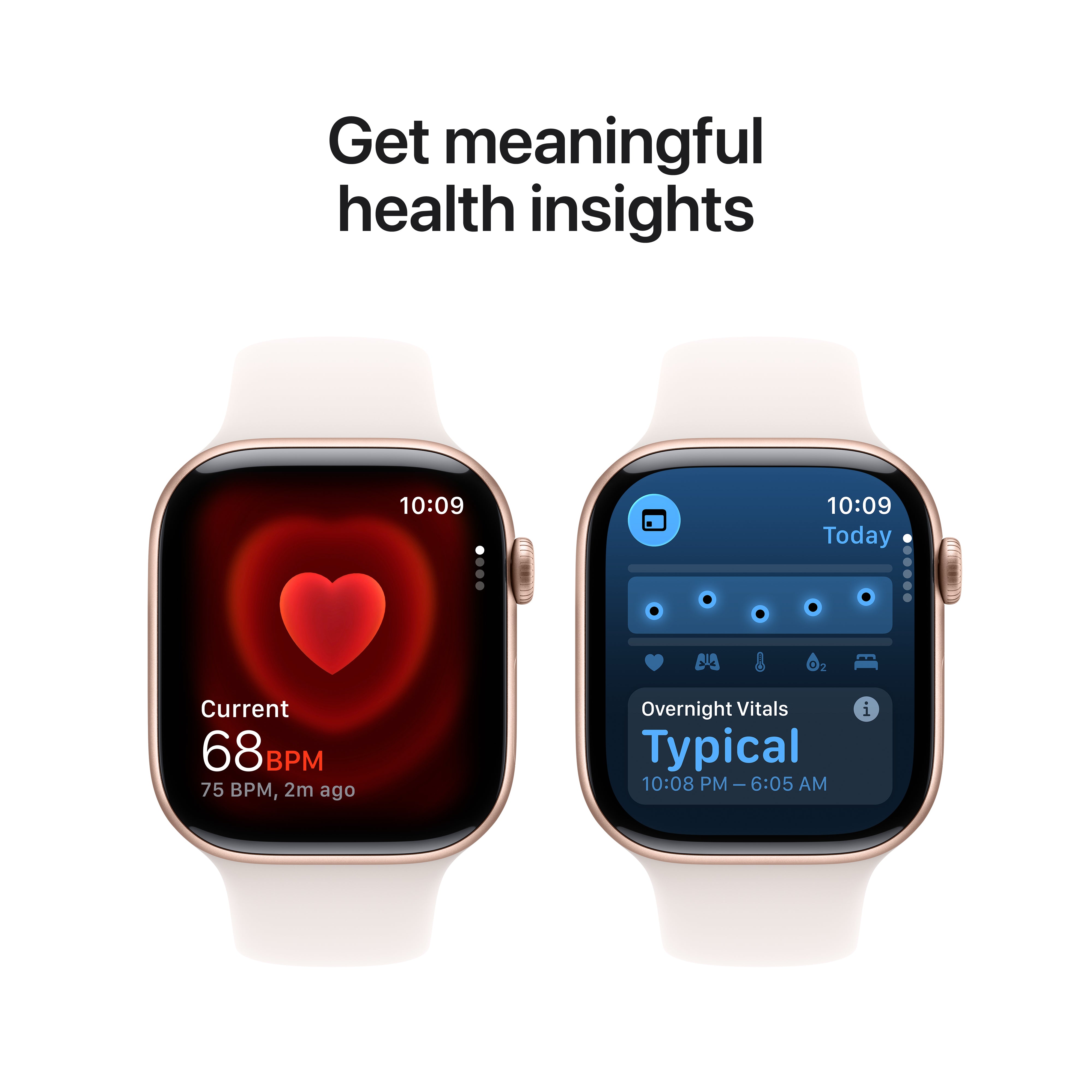 Apple Watch Series 11 GPS, 42 mm Rose Gold Aluminium Case with Light Blush Sport Band – MEU04 (S/M)