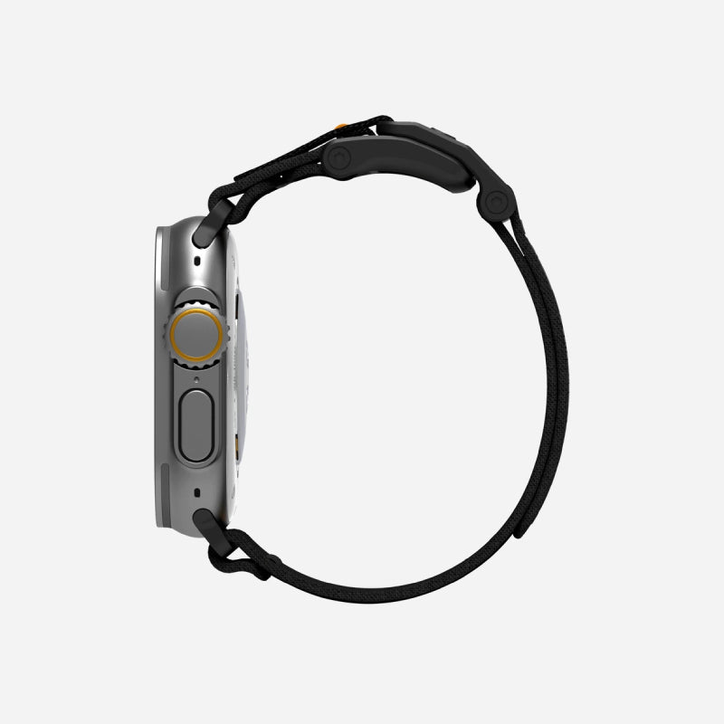 AULUMU A11 band for Apple Watch, Black buckle 3D Woven Herringbone with Letter M (42/44/45/46/49mm)