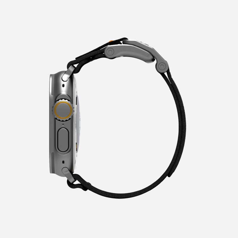 AULUMU A11 band for Apple Watch, Silver buckle 3D Woven Herringbone with Letter M (42/44/45/46/49mm)