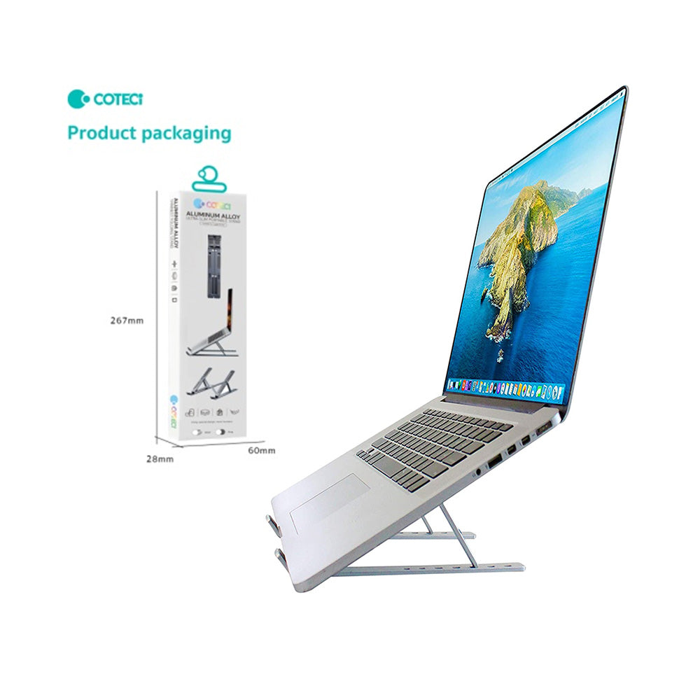 COTECi Aluminum Alloy Laptop Stand Folding Portable - XtraSure | Apple Authorized Reseller in Myanmar