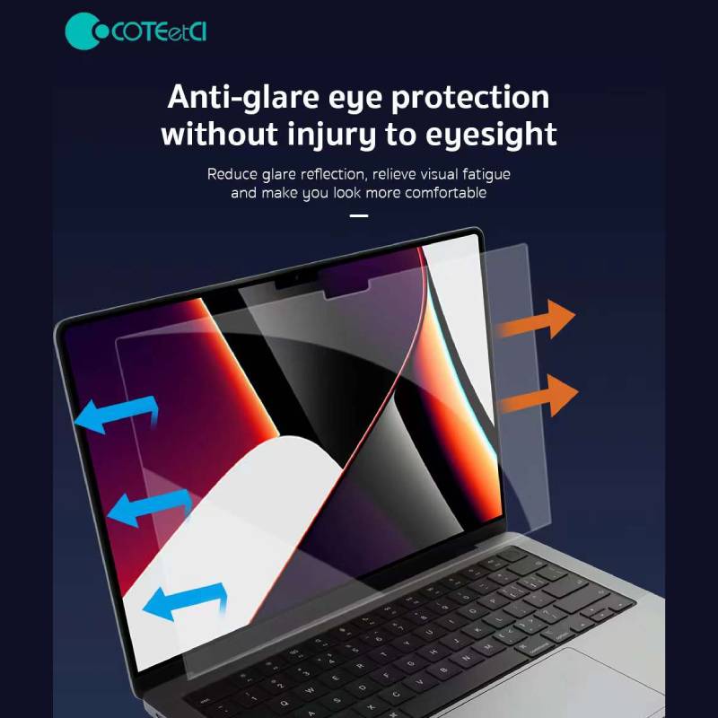 COTECi Frosted Anti-glare Screen Protector for MB Air 13" (2025-2022 M4/M3/M2) - XtraSure | Apple Authorized Reseller in Myanmar