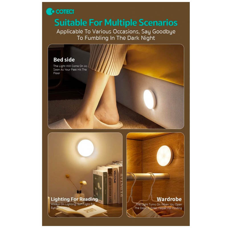 COTECi Round-Reading Night Light (White) - XtraSure | Apple Authorized Reseller in Myanmar