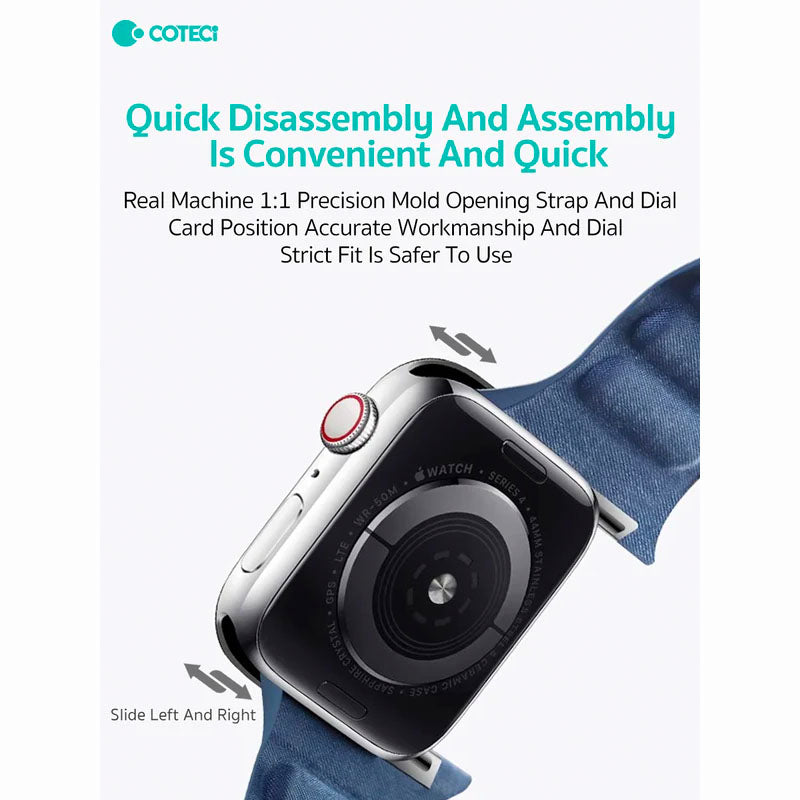 COTECi W112 Fine Weave Twill Dual Magnet Strap for Apple Watch (42mm/44mm/45mm/49mm) - XtraSure | Apple Authorized Reseller in Myanmar