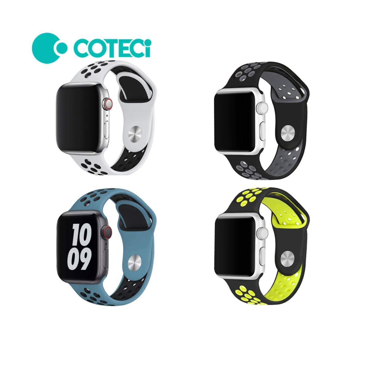 COTECi W12 Sports Dot Band for Apple Watch (44/45/46/49mm) - XtraSure | Apple Authorized Reseller in Myanmar