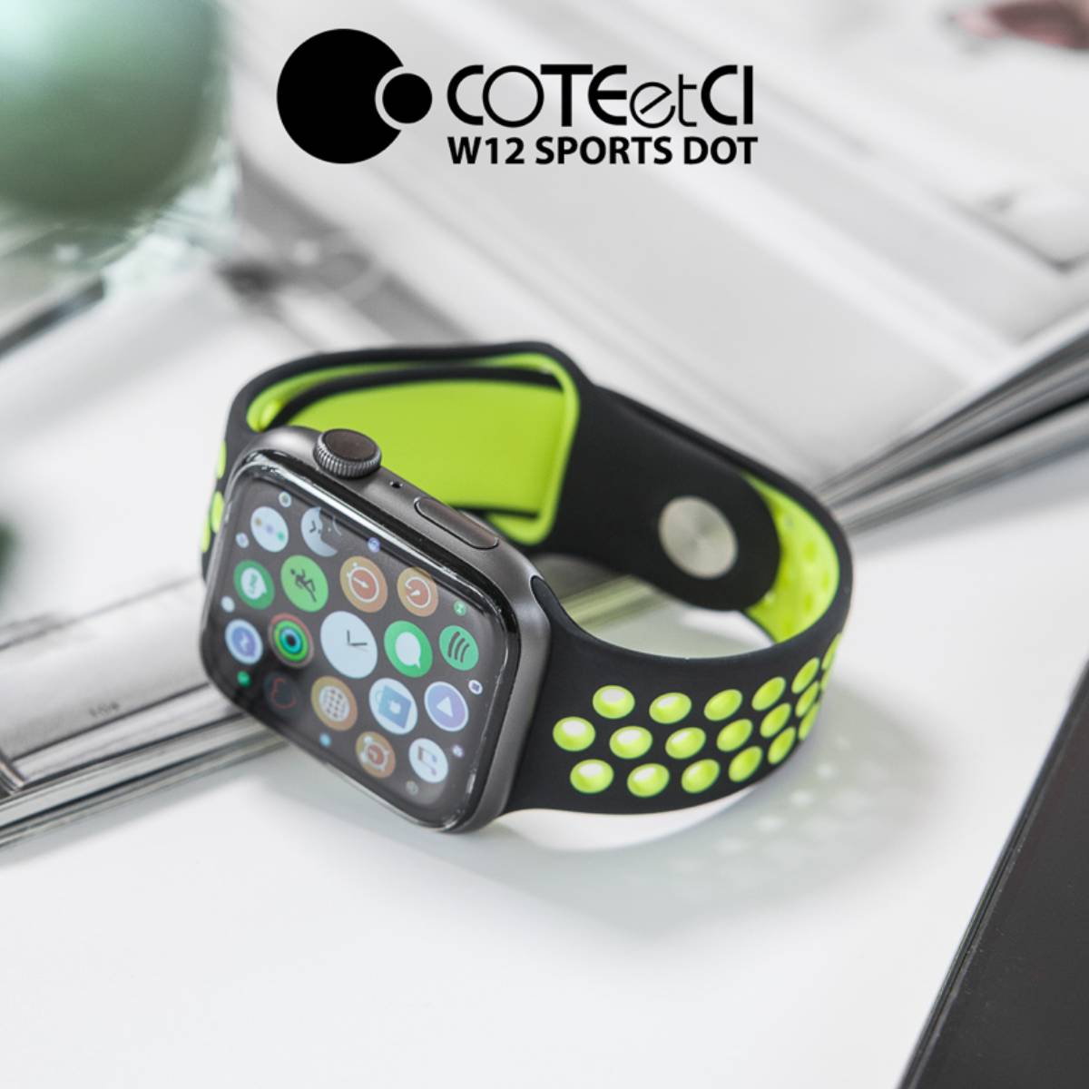 COTECi W12 Sports Dot Band for Apple Watch (44/45/46/49mm) - XtraSure | Apple Authorized Reseller in Myanmar