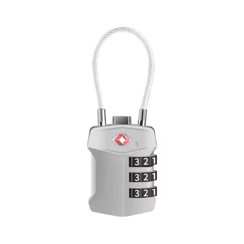 COTECi Zinc Alloy TSA Customs Combination Lock Steel-wire version