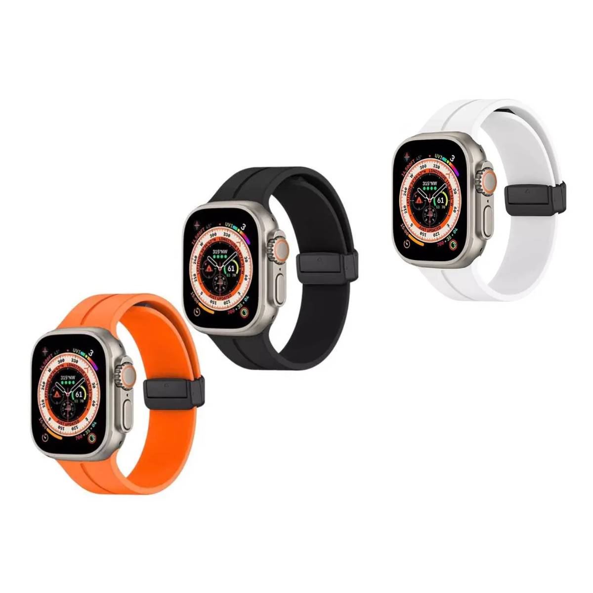 COTECi W108 iWatch Magnetic Silicone Strap for Apple Watch (42mm/44mm/45mm/49mm)