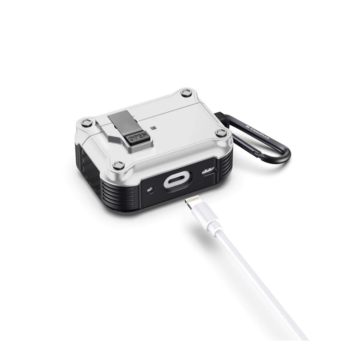 Case Studi Airpods Impact Case for AirPods Pro 2 (White & Black) - XtraSure | Apple Authorized Reseller in Myanmar