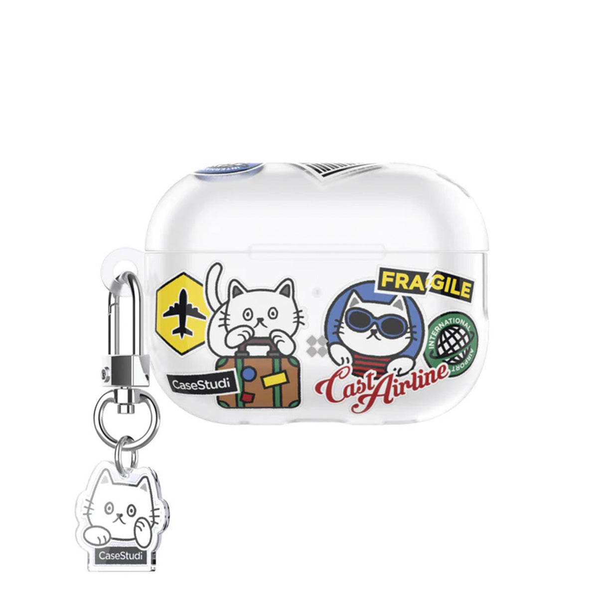 Case Studi Airpods Travel Cat Case for AirPods Pro 2 (Matte Clear) - XtraSure | Apple Authorized Reseller in Myanmar