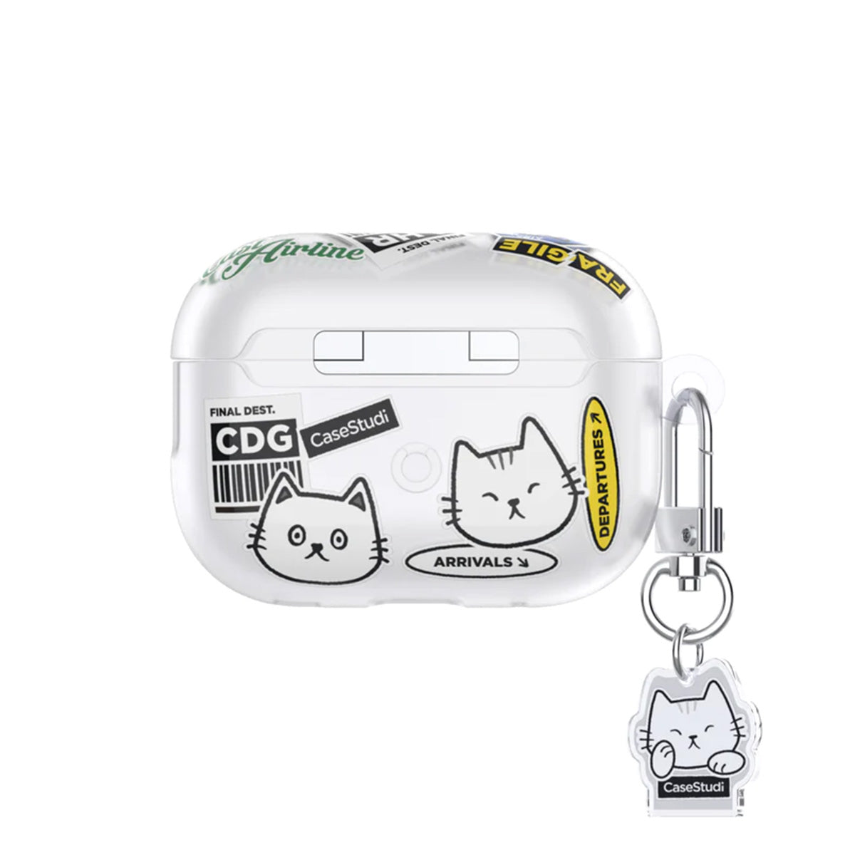 Case Studi Airpods Travel Cat Case for AirPods Pro 2 (Matte Clear) - XtraSure | Apple Authorized Reseller in Myanmar
