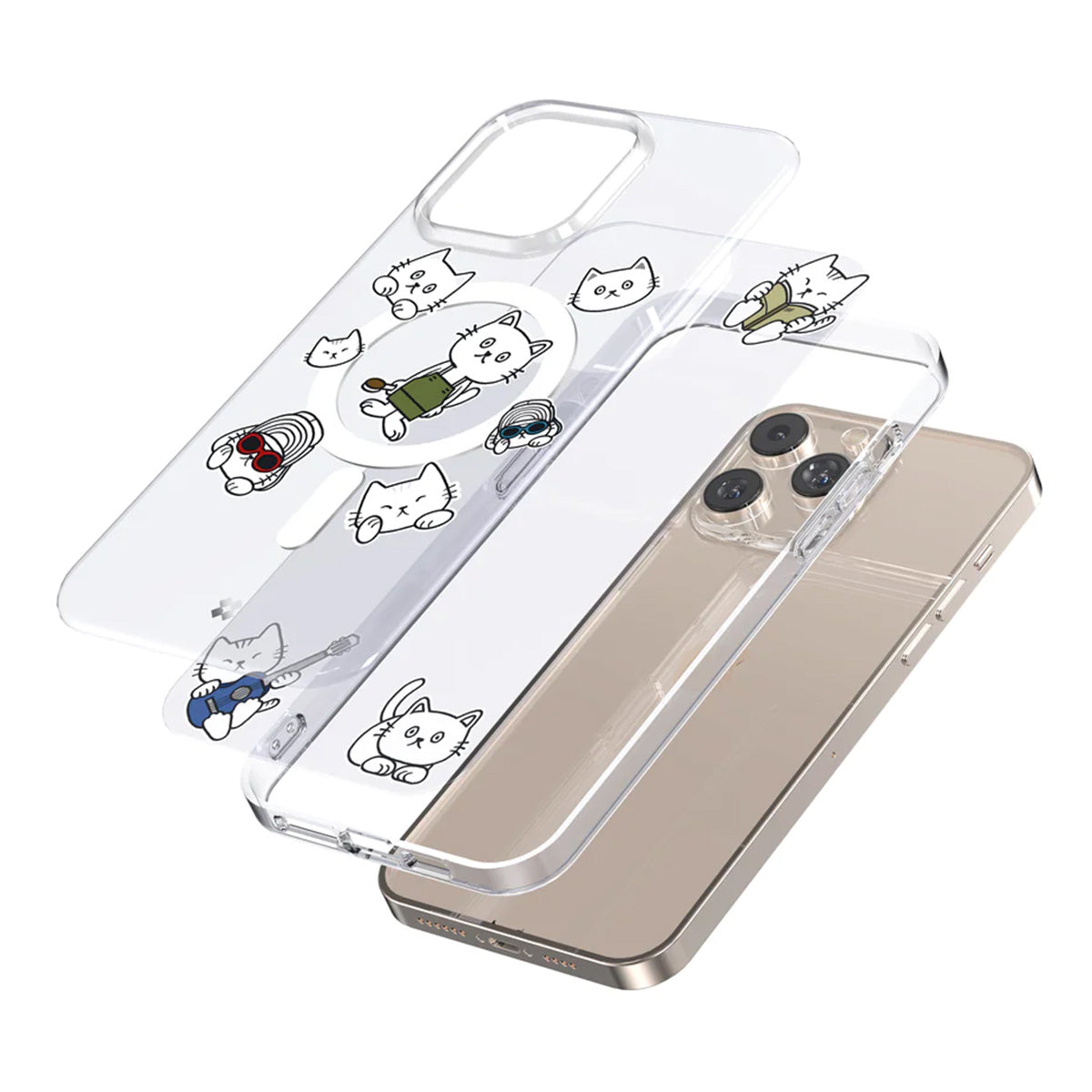 Case Studi Combo Cast Case for iPhone 15 Series (Clear) - XtraSure | Apple Authorized Reseller in Myanmar