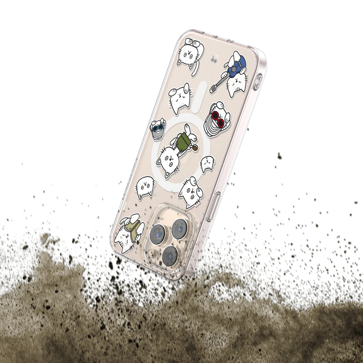 Case Studi Combo Cast Case for iPhone 15 Series (Clear) - XtraSure | Apple Authorized Reseller in Myanmar