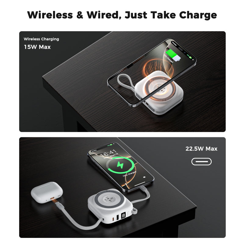 Choetech 10000 mAh 22.5W Concentric Circle Magnetic Power Bank