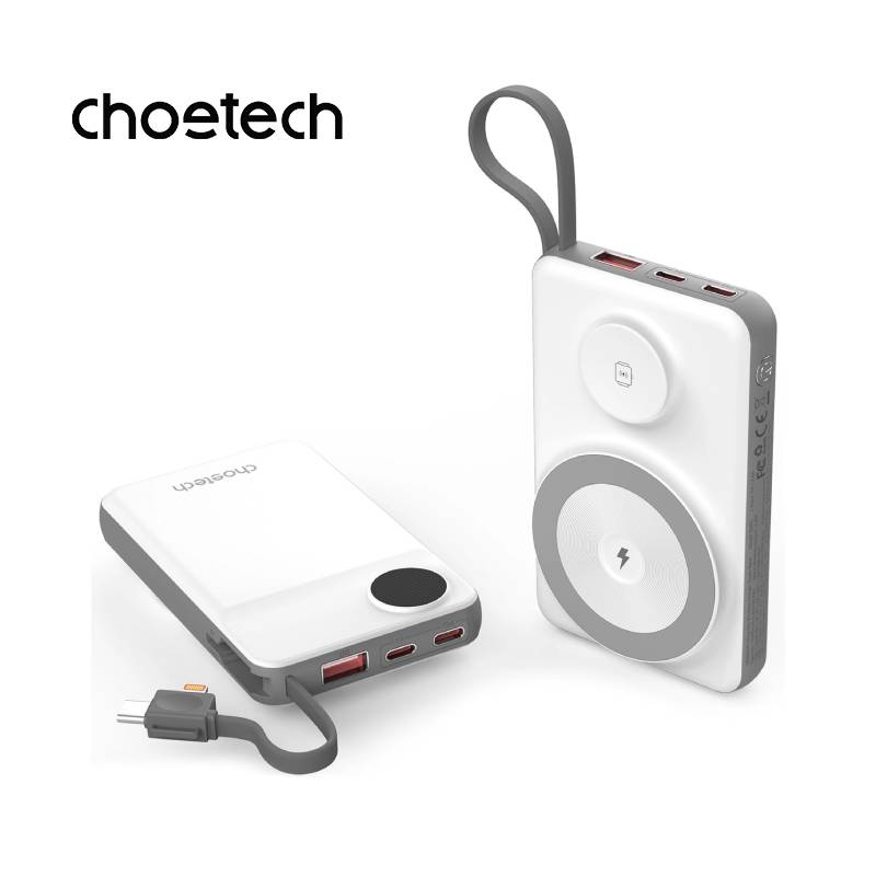 Choetech 10000 mAh LED Display Power Bank for Mobile & Apple Watch (B695) - XtraSure | Apple Authorized Reseller in Myanmar