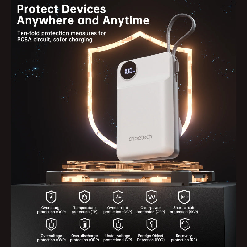 Choetech 20000mAh LED display power bank for Mobile and Apple watch (B696)