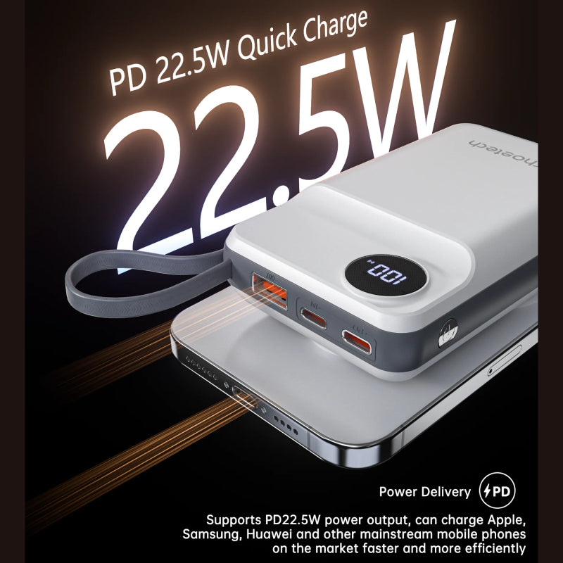 Choetech 20000mAh LED display power bank for Mobile and Apple watch (B696)
