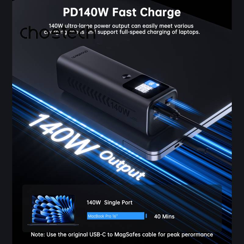Choetech 27000mAh PD140W Power Bank (B670) - XtraSure | Apple Authorized Reseller in Myanmar