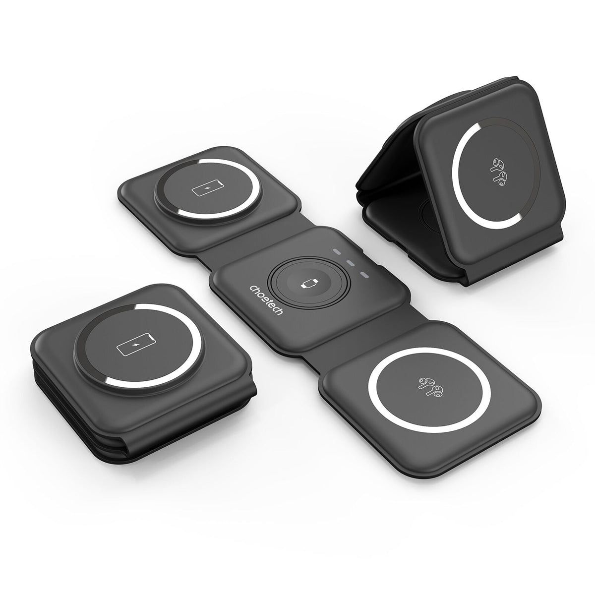 Choetech 3-in-1 Foldable Magnetic Wireless Charging Station T588-F