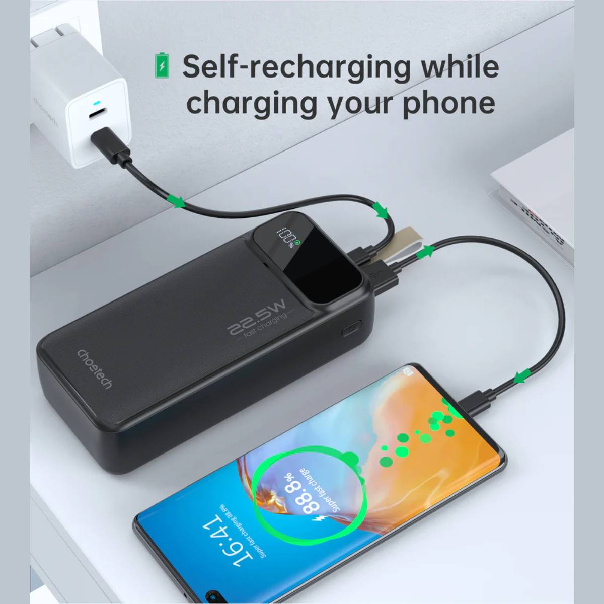 Choetech 30000mAh Power Bank (B730) - XtraSure | Apple Authorized Reseller in Myanmar