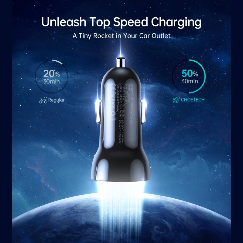 Choetech 40W Dual Type C Fast Charger (TC0008)