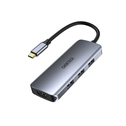Choetech 7-in-1 USB-C to HDMI Multiport Adapter HUB-M19 (Gray) - XtraSure | Apple Authorized Reseller in Myanmar