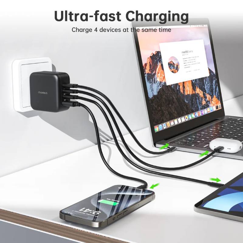 Choetech 70W GaN Wall Charger (PD6055) - XtraSure | Apple Authorized Reseller in Myanmar