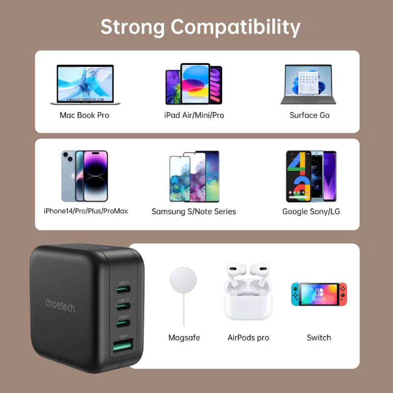 Choetech 70W GaN Wall Charger (PD6055) - XtraSure | Apple Authorized Reseller in Myanmar