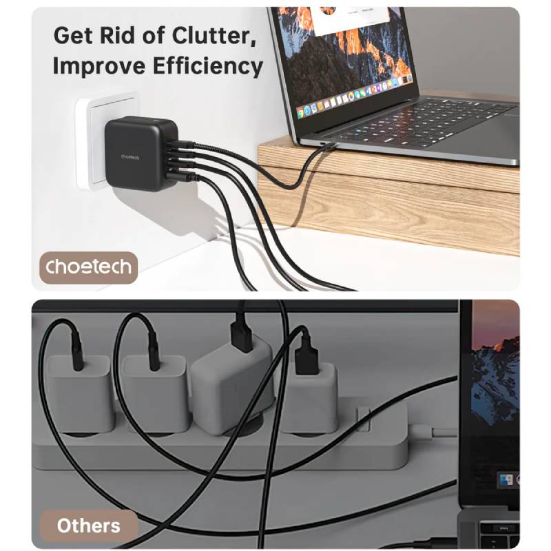 Choetech 70W GaN Wall Charger (PD6055) - XtraSure | Apple Authorized Reseller in Myanmar