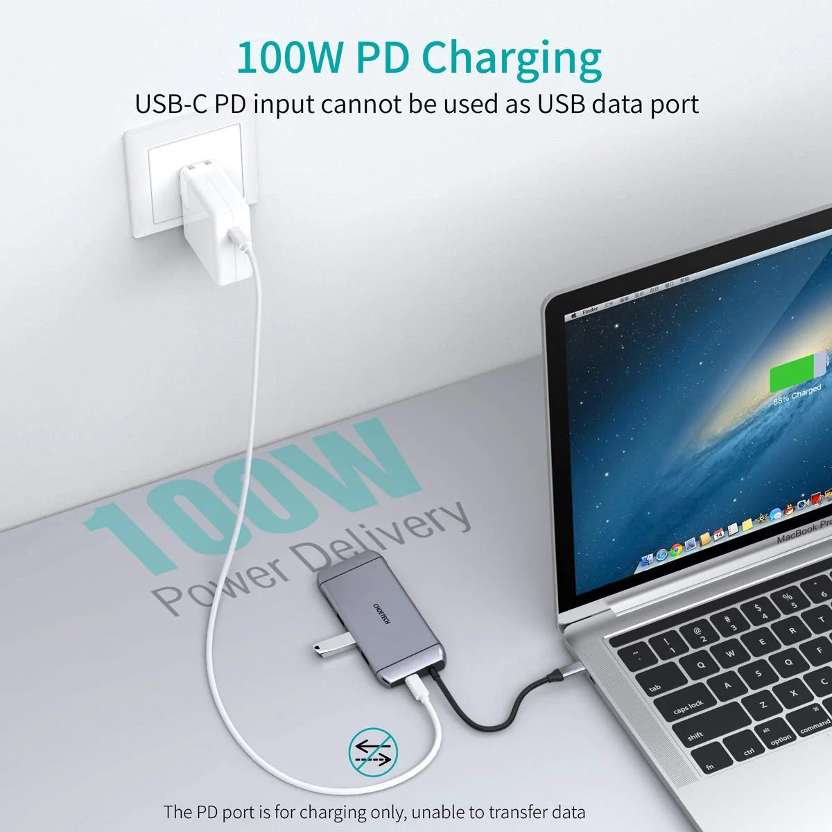 Choetech 9-in-1 USB-C Multiport Adapter HUB-M15 (Gray)