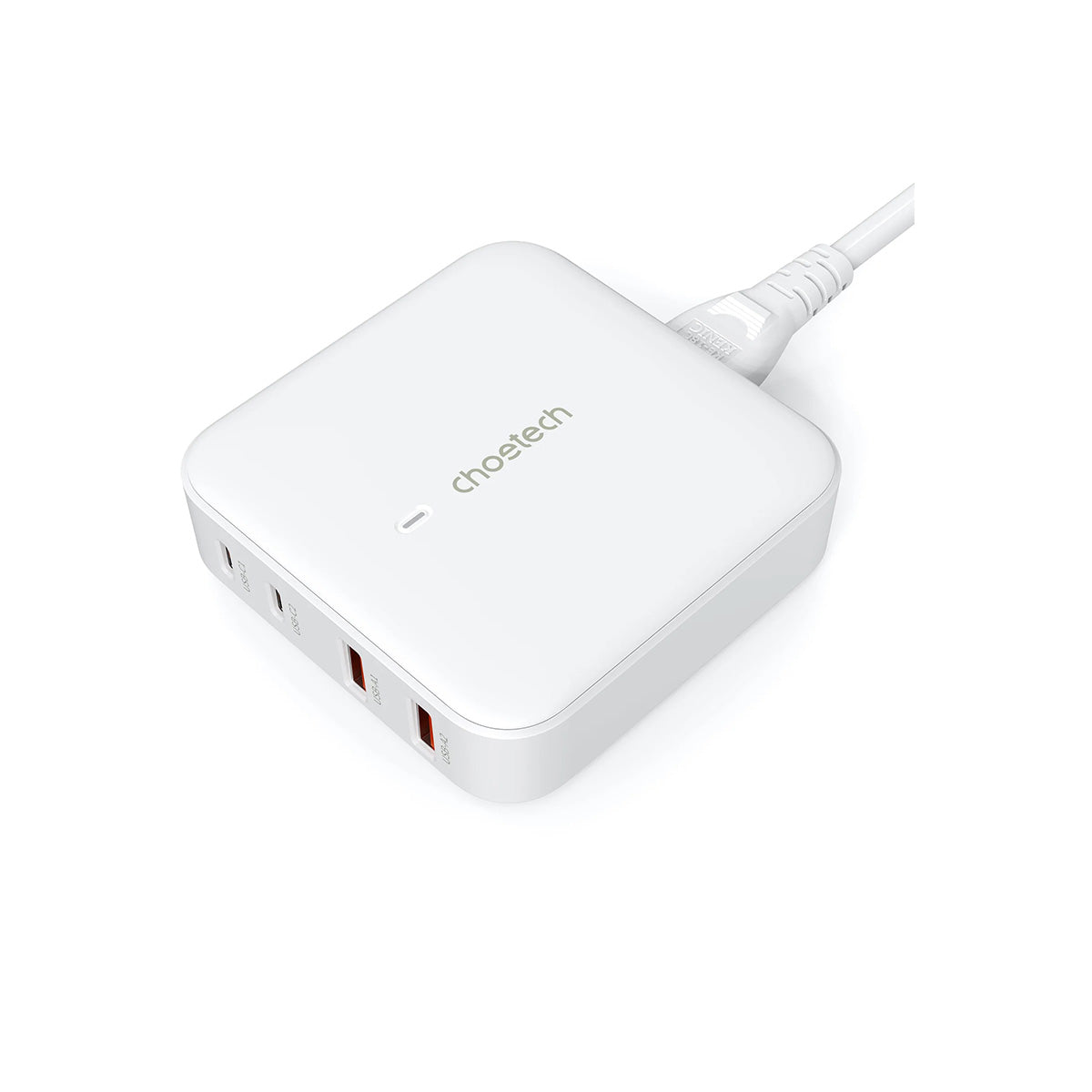Choetech GaN 100W 4-Port Desk Charger PD8008 (White) - XtraSure | Apple Authorized Reseller in Myanmar
