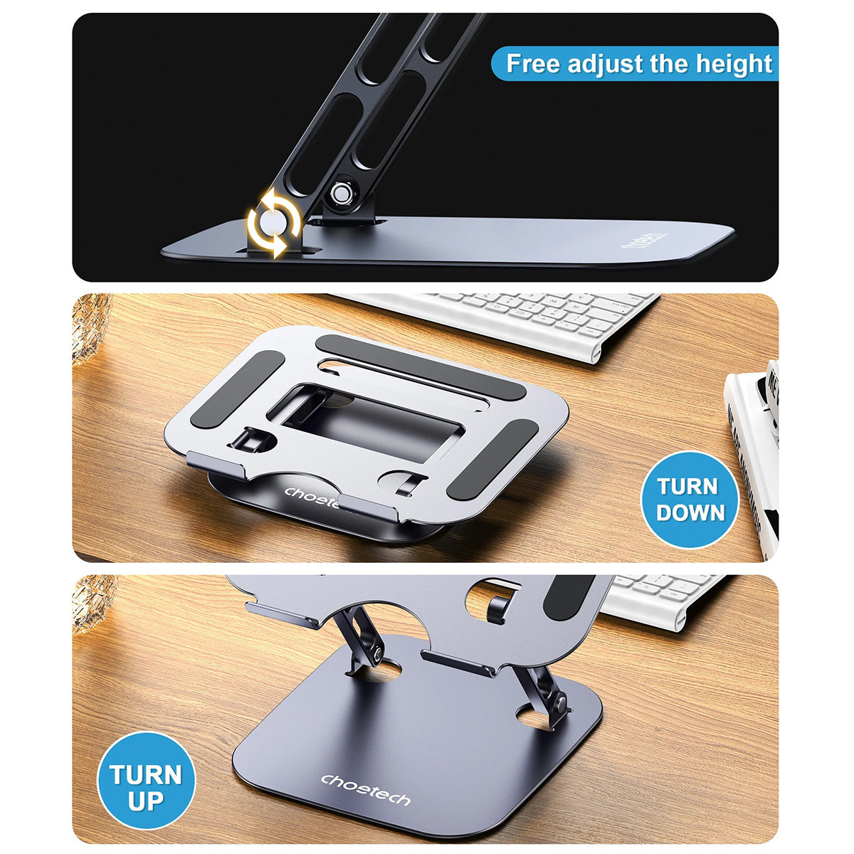 Choetech Laptop Stand H061 (Gray) - XtraSure | Apple Authorized Reseller in Myanmar