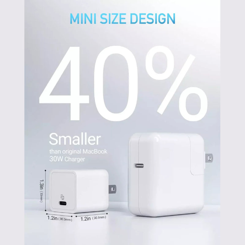 Choetech Mini PD30W GAN USB-C Wall Charger (PD3007-WH)