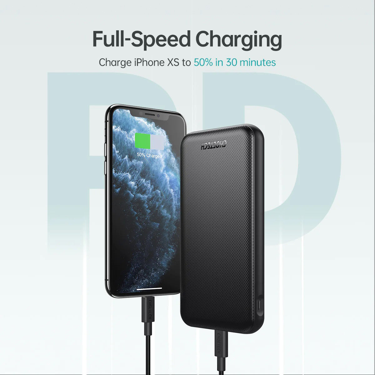 Choetech PD20W 10000mAh Power Bank B627 (Black) - XtraSure | Apple Authorized Reseller in Myanmar